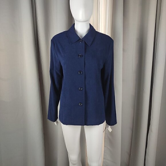 Briggs New York Jackets & Blazers - Briggs New York Women's Blue/Navy 4 Button Jacket Size 12 (NWT)